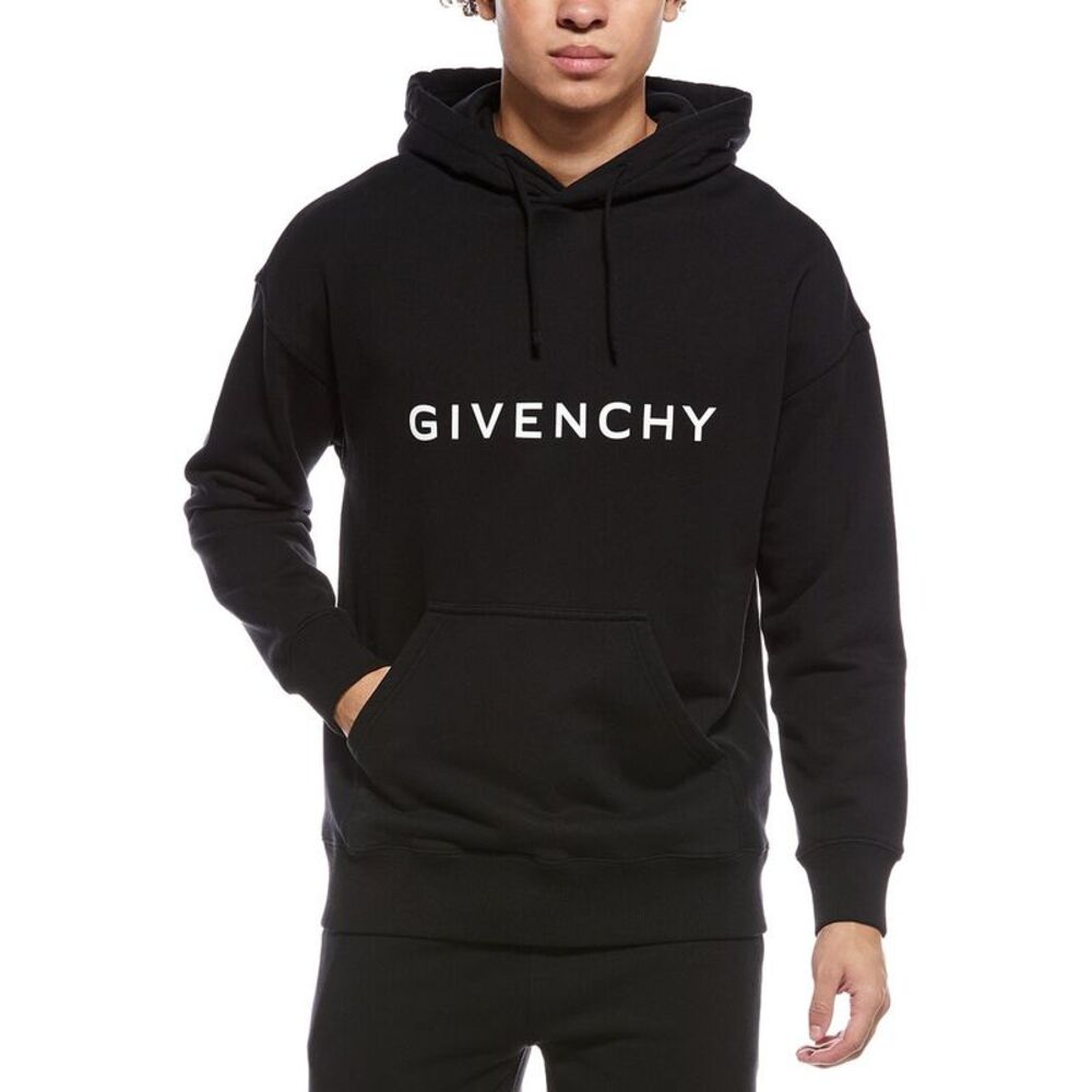 Givenchy Mens  Slim Fit Hoodie, Black